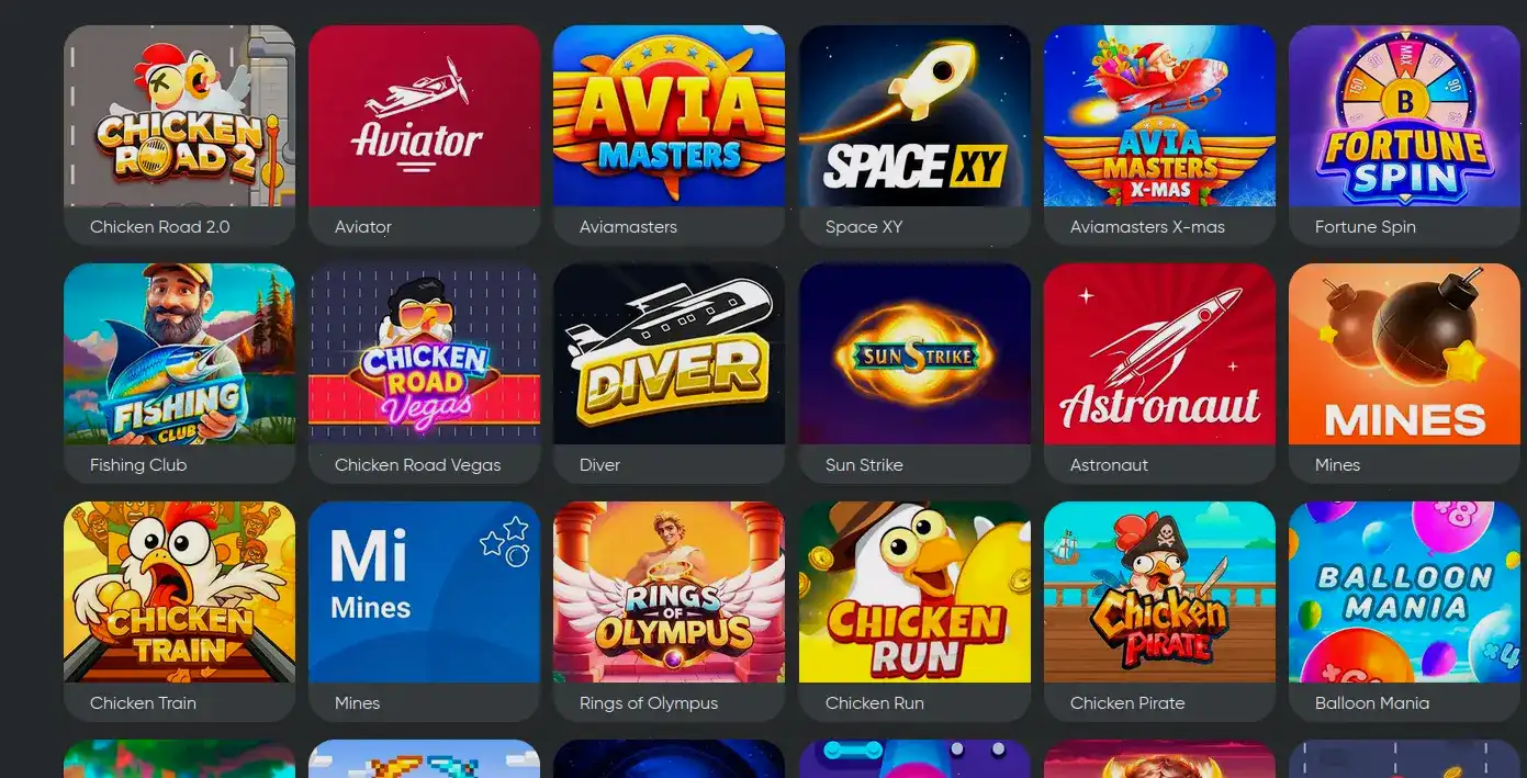 Интерфейс игрового зала казино Онион с множеством слотов